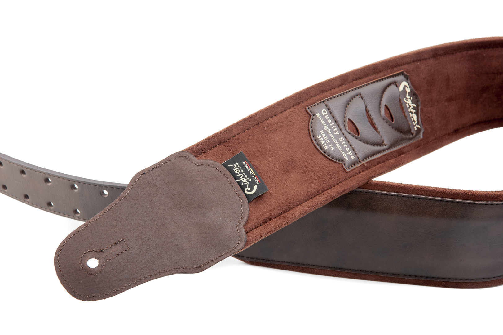 Most confortable guitar strap in leather Smooth Brown