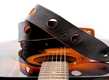 Correa de guitarra RightOn! Legend E.V. — réplica de correa de Eddie Vedder, agujeros de 1 pulgada en homenaje a Pete Townshend, estilo Pearl Jam