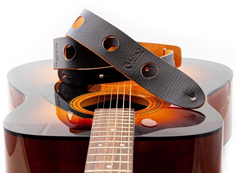 Cuerpo de la correa de guitarra RightOn! Legend E.V. con diseño grabado en piel