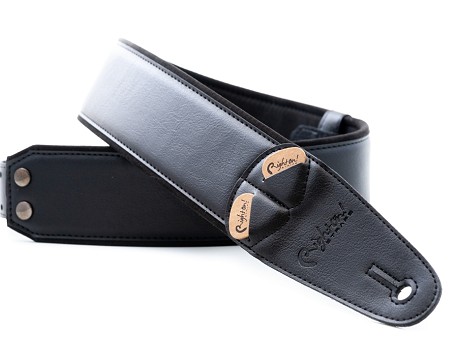 Correa de guitarra acolchada Charm-60 Black 6 cm materiales veganos