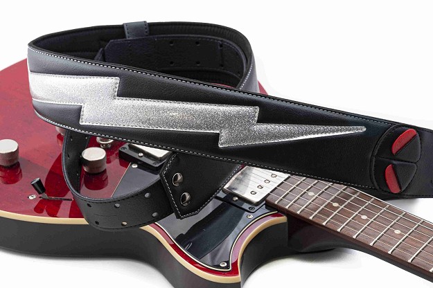 Correa de Guitarra Bolt II Silver Glitter