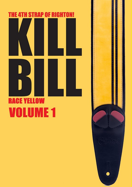 Race-60 Yellow Guitar Strap | Kill Bill Inspired Vegan Strap1