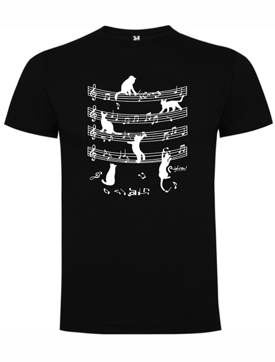 Camiseta diseño RightOn! CATS Black