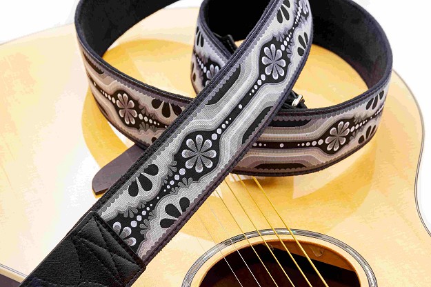 Laurel Black Guitar Strap | Inspired by the Laurel Canyon Music Scene1