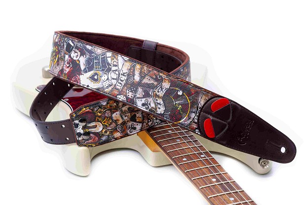 Sangle de Guitare Lady Luck conçue par Xenia Grey | RightOn! Straps1