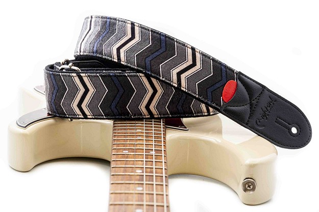 ZIGGY Black Guitar Strap | Inspired by David Bowie & Rock & Roll1