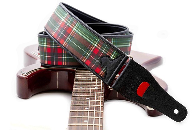 TARTAN Green Gitarrengurt | Klassisches Schottisches Muster in Nachhaltigen Materialien1