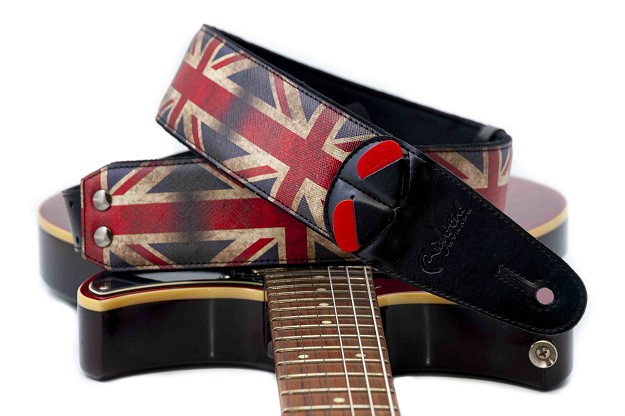 Sangle de Guitare Union Jack | Style Rétro et Végane by RightOn!1