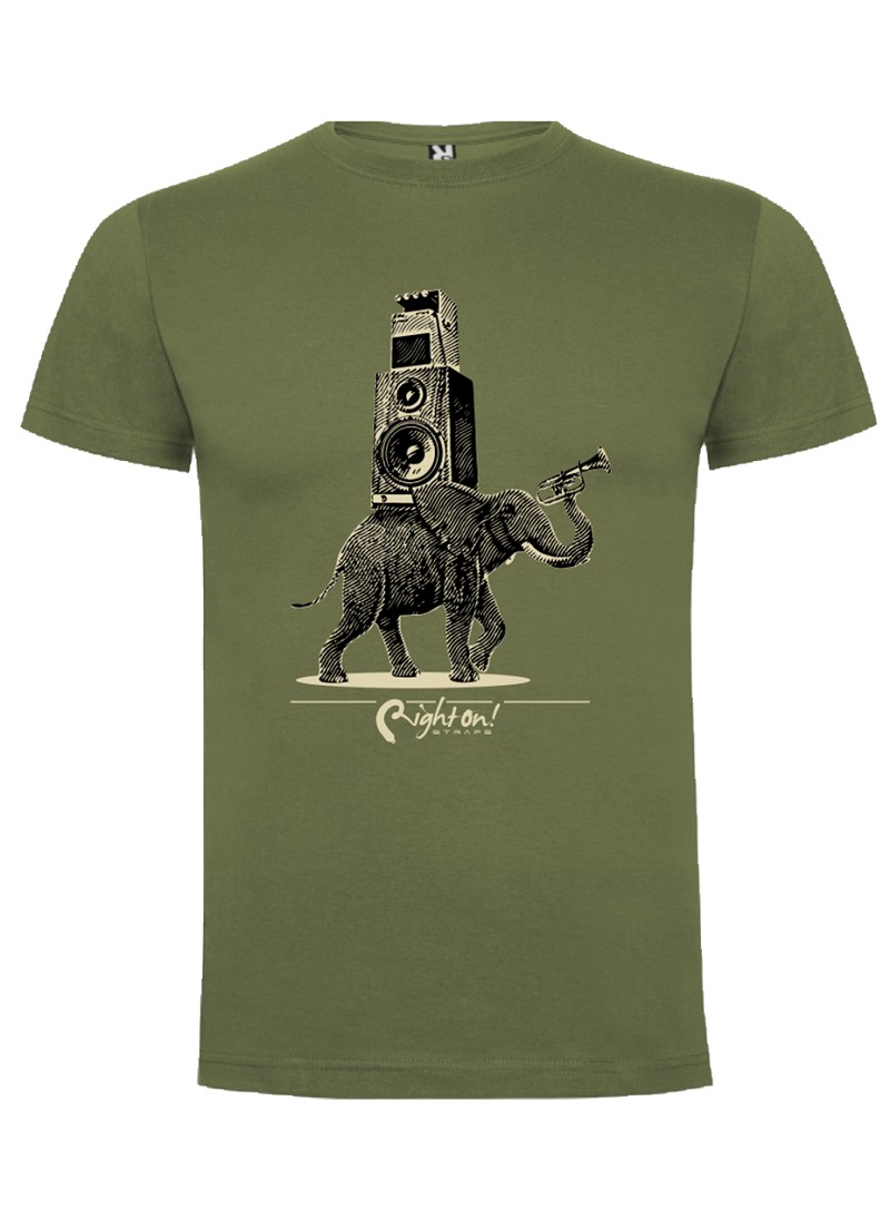 Camiseta Elefante Kaki
