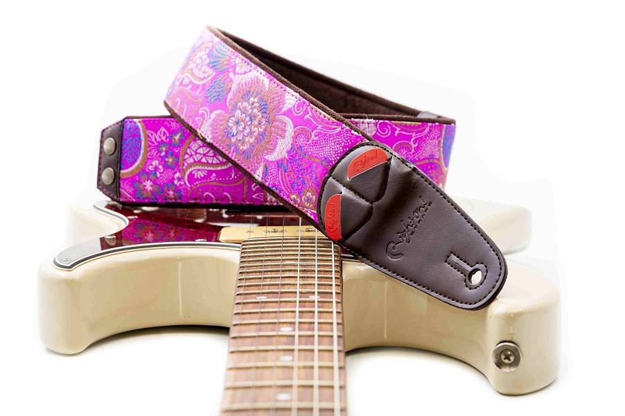 HOKKAIDO Pink Guitar Strap | Inspired by Japanese Aesthetics1