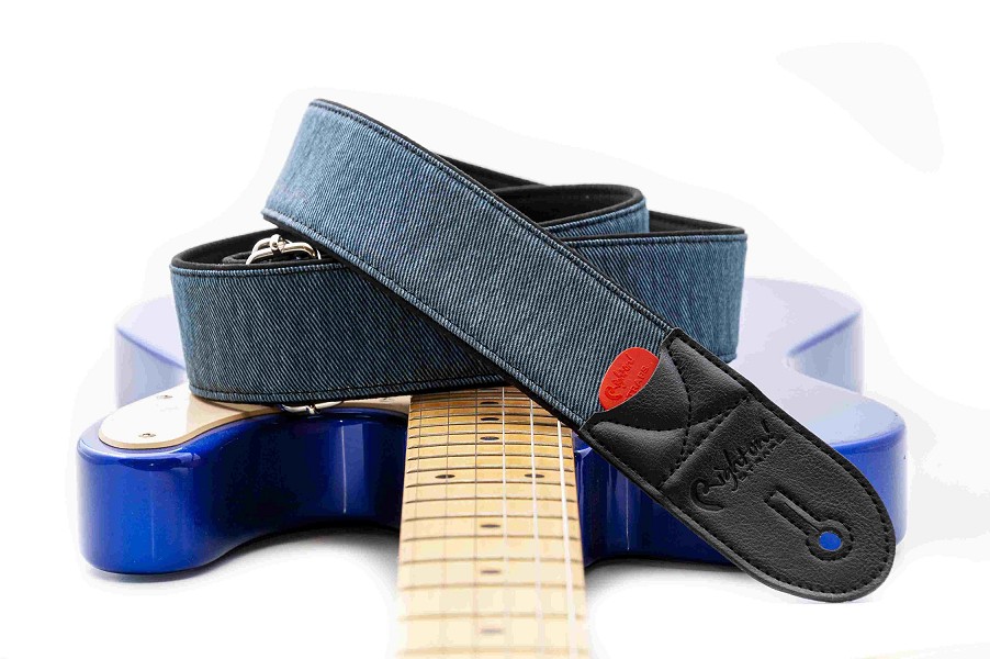 Denim-50 Blue Guitar Strap | Padded & Adjustable | Roadrunner1