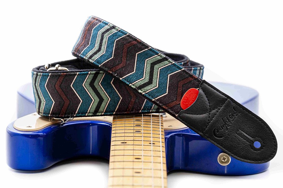 ZIGGY Blue Guitar Strap | Inspired by David Bowie & His Unique Energy1