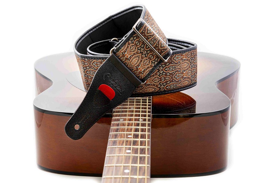 Córdoba Brown Guitar Strap | Inspired by Horror Vacui & Spanish Art1