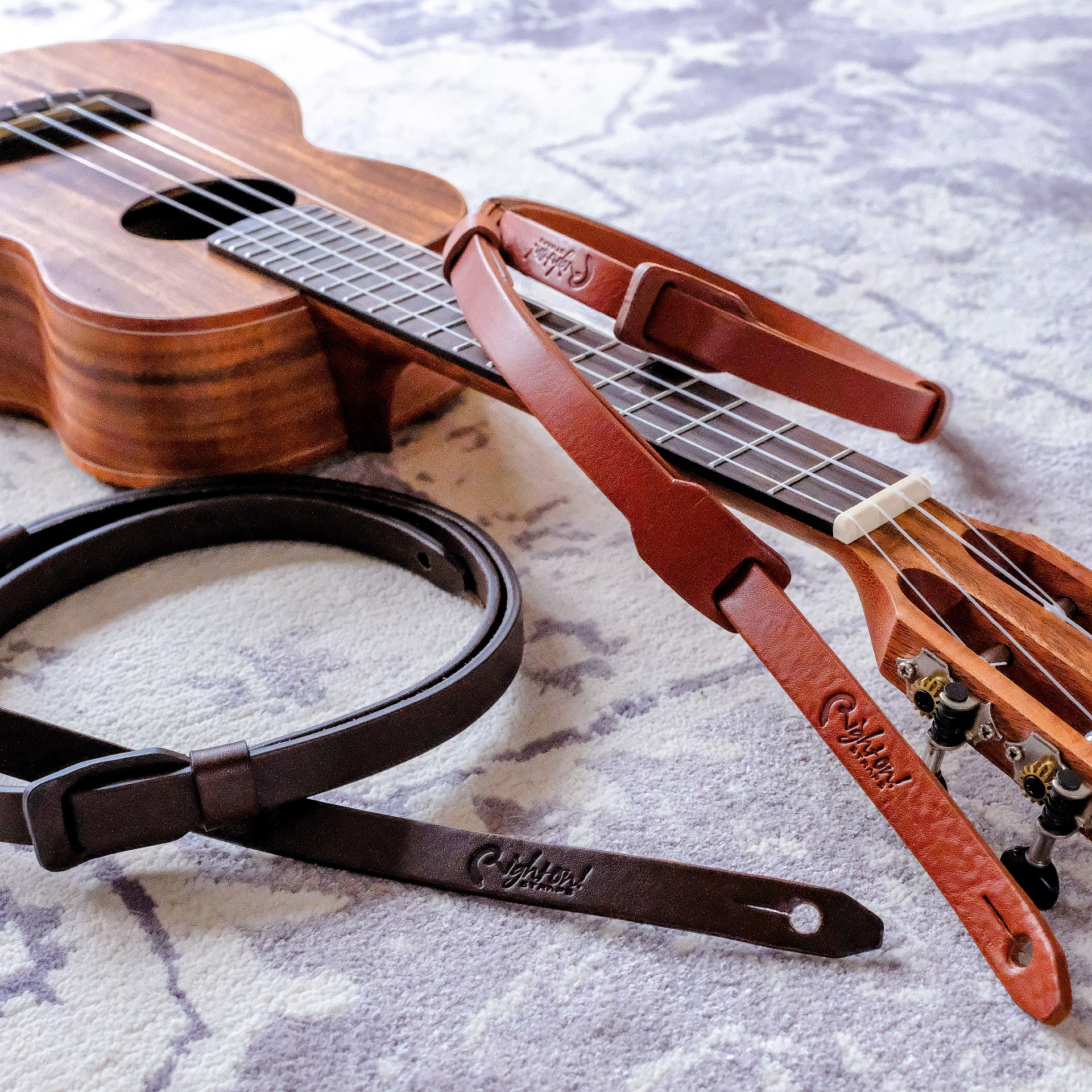 correa para guitarra clásica, bandolera para guitarra española Classical  Dual Hook Havana Brown