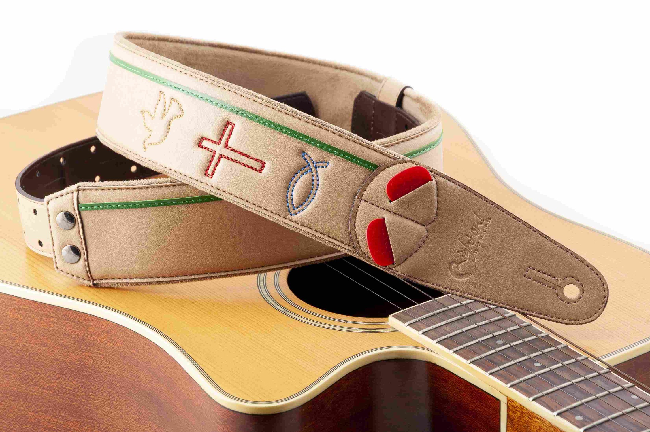 Christian Religious Guitar Strap worship guitar strap, Miracle